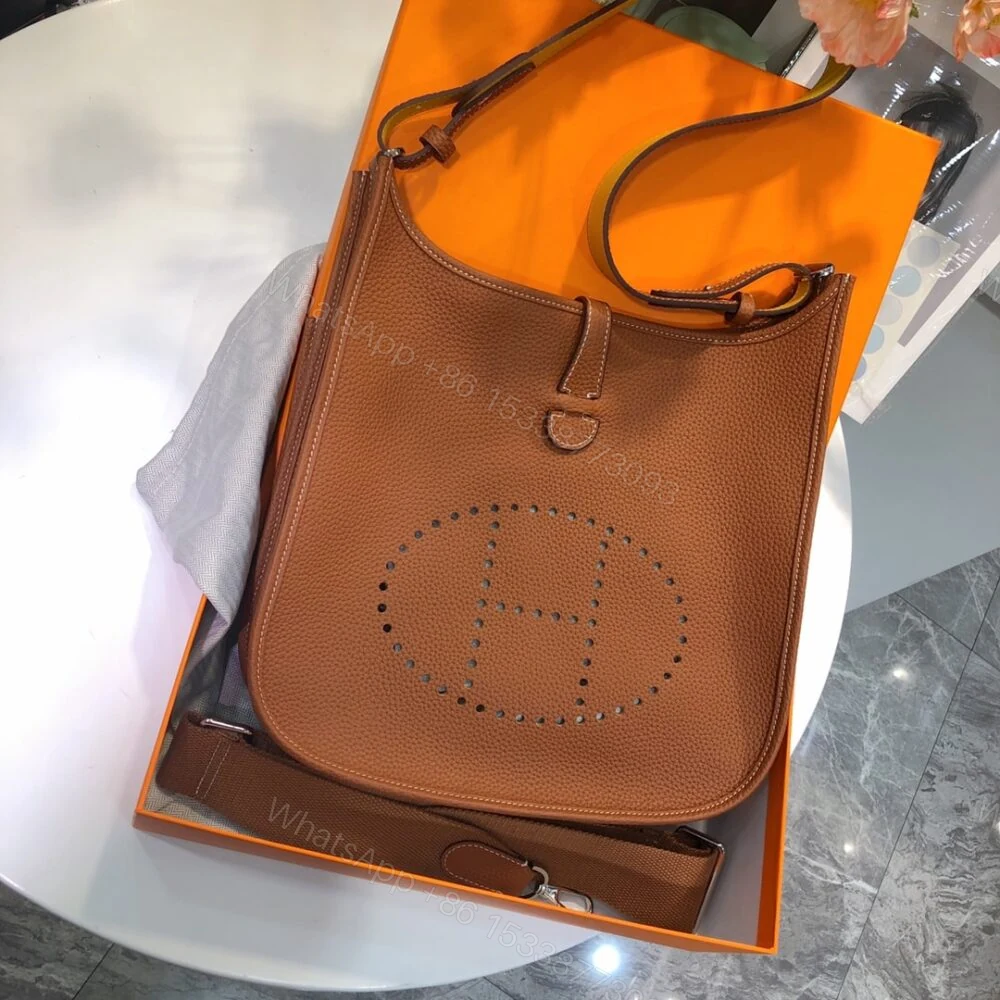 View 3 of Hermes Evelyne 29 Clemence Brown 25cm