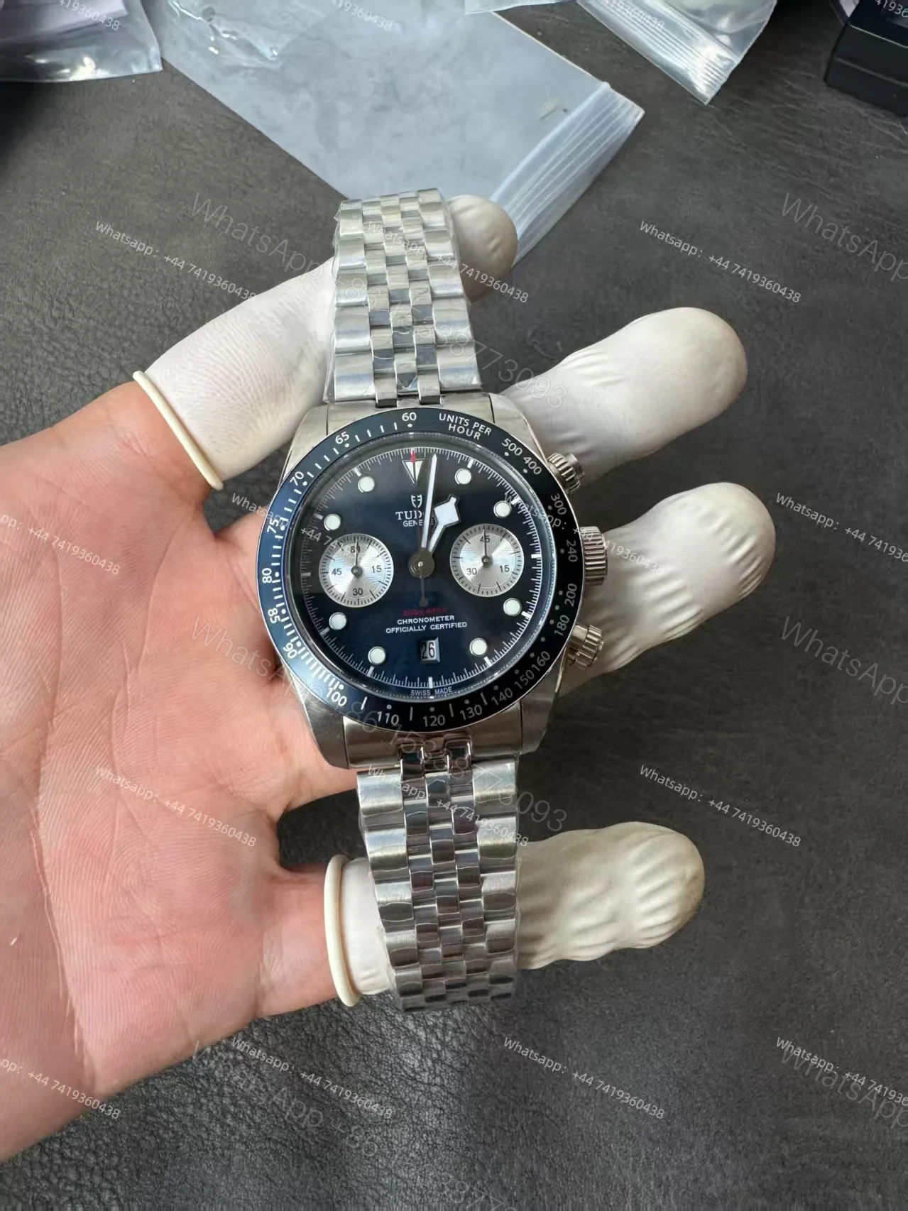 View 2 of Tudor Super Clone Black Bay Chronograph M79360B-0002 Blue dial