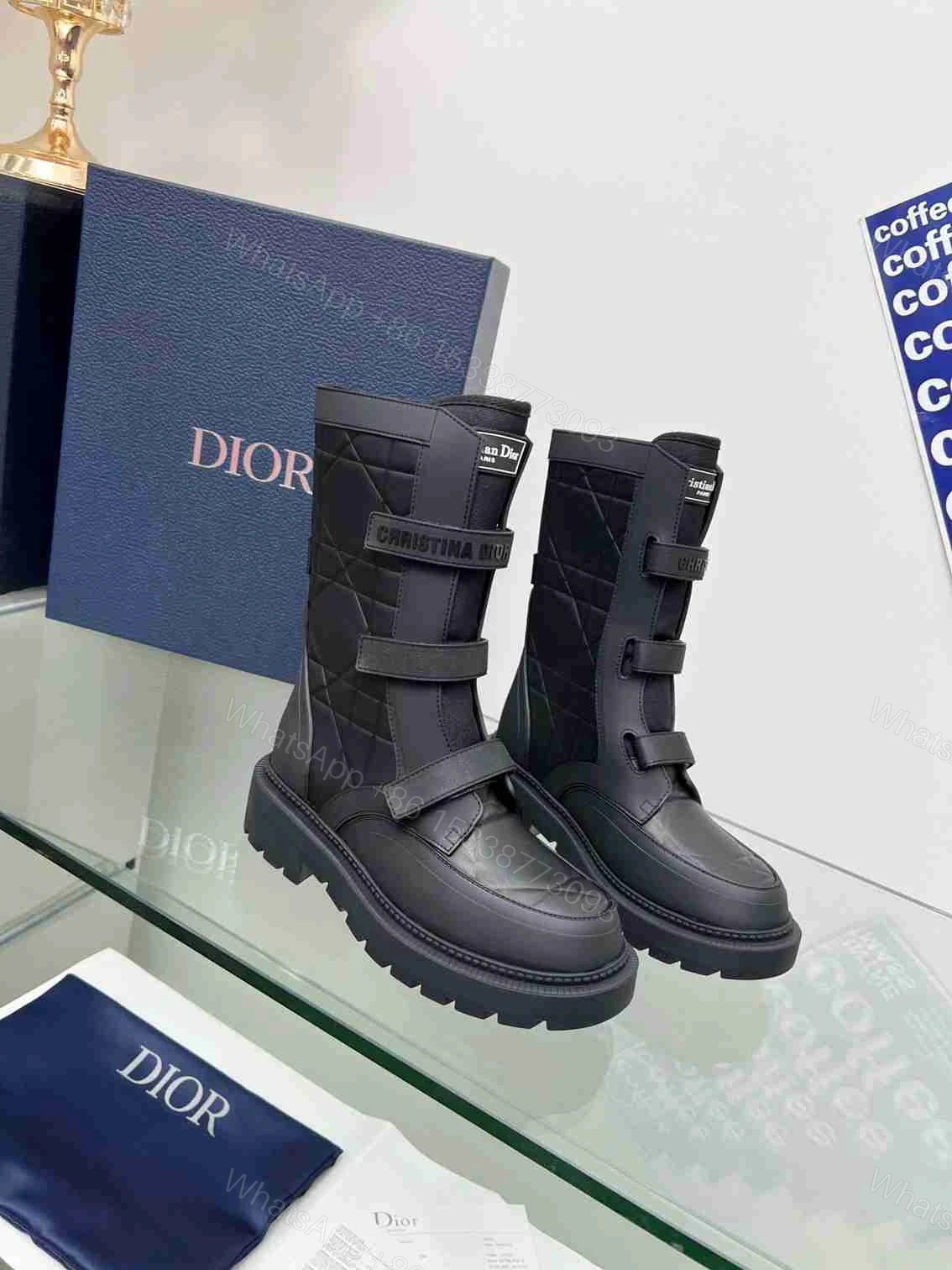 View 2 of DIOR DIO(R)EVOLUTION ANKLE BOOTS RUBBER MACCROCANNAGE BLACK