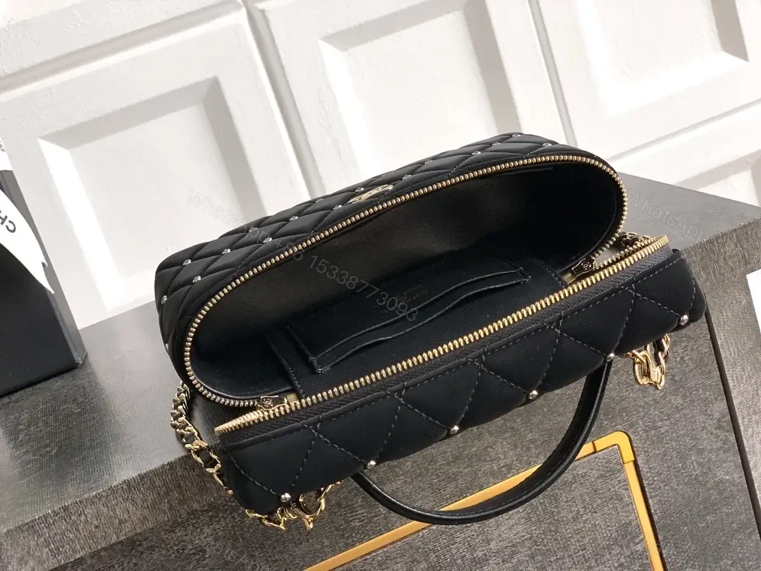 View 6 of Velvet Quilted Crossbody Mini Bag with Gold Hardware