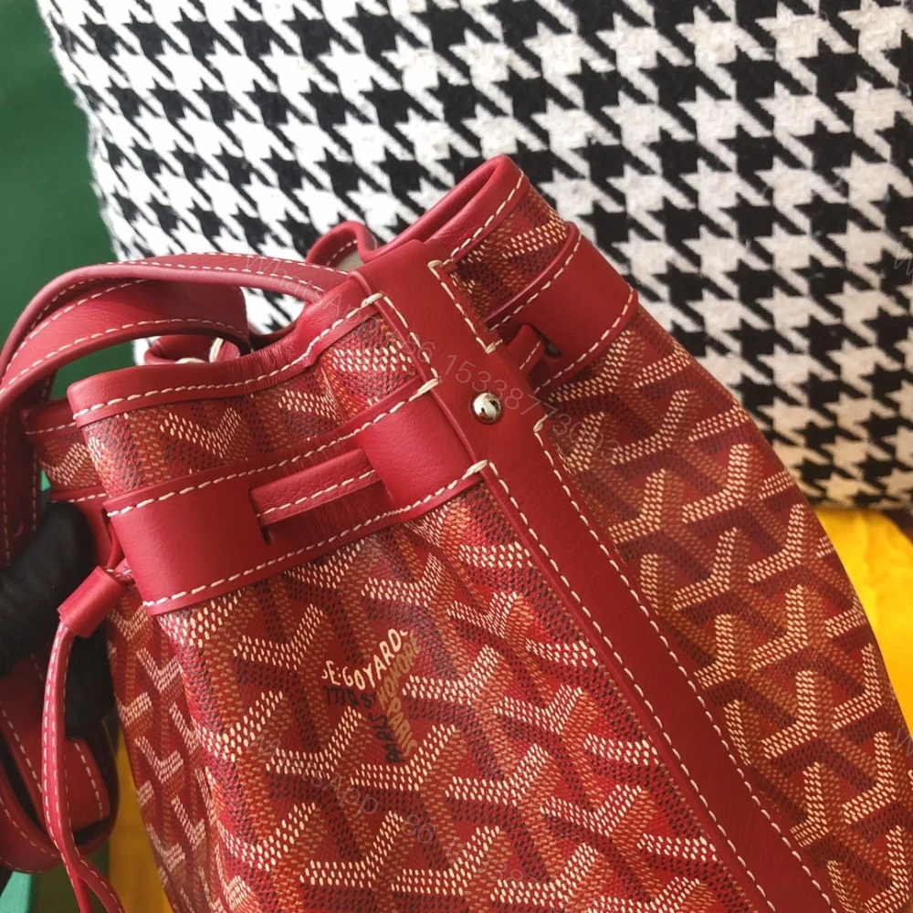 View 9 of 高仿Goyard*PEFLOT9抽繩水桶包紅色免檢版