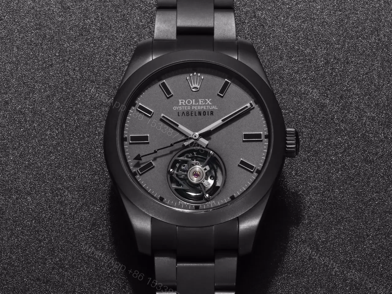 Fake Rolex Milgauss Black Tourbillon Slate PVD 116400 RLX-MIL-116400-PVD-TBLK — view 1