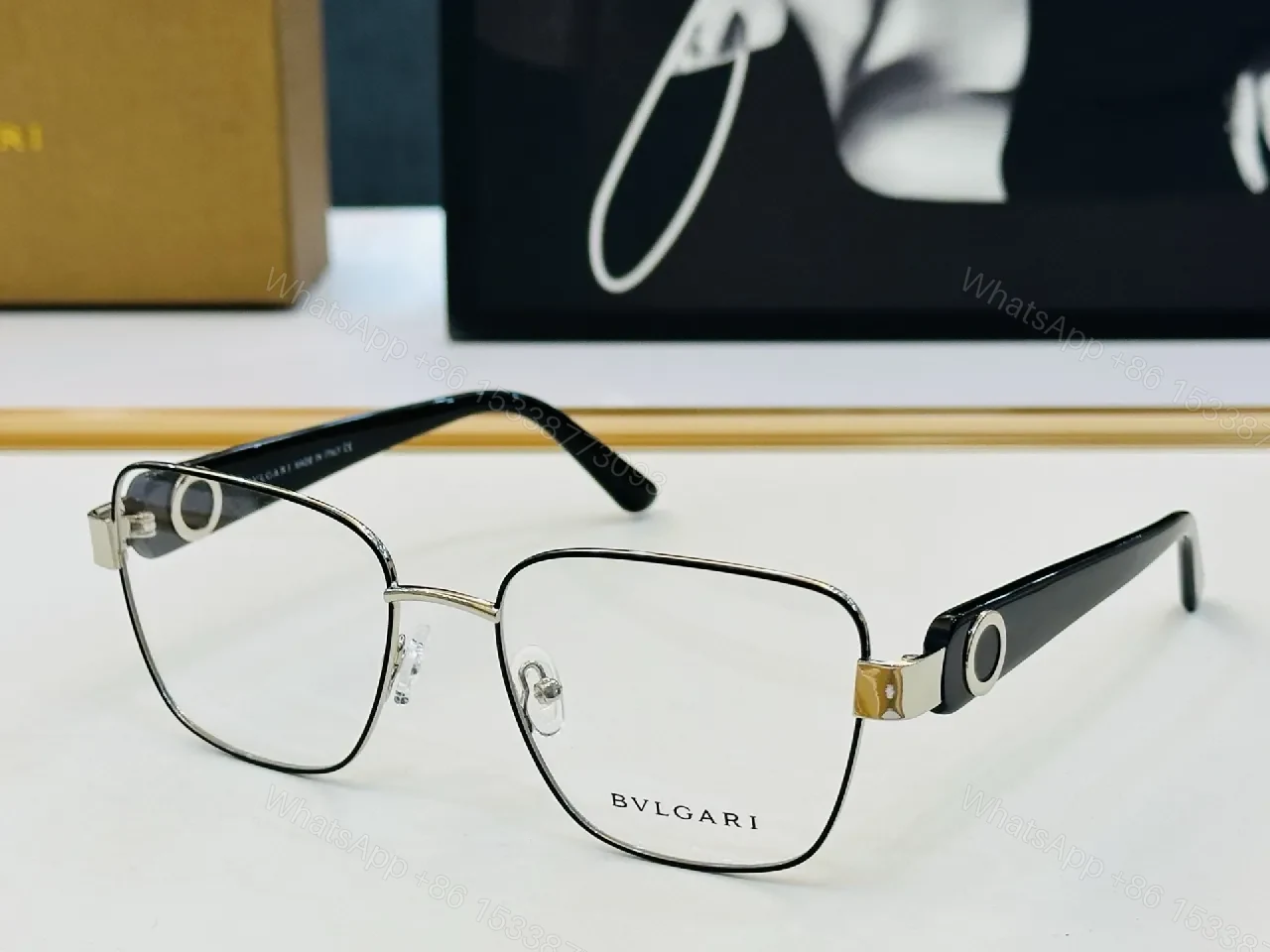 View 9 of Gold-Black Oval Eyewear: Premium Italian Craftsmanship