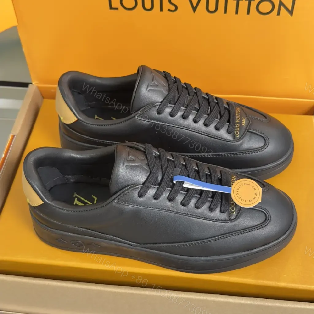 View 6 of Black Calf Leather Low-Top Sneakers Minimal Luxury Detail