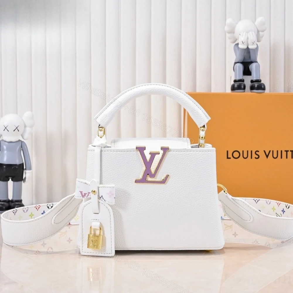 View 2 of Louis Vuitton X Takashi Murakami Capucines BB White 21Cm M13253