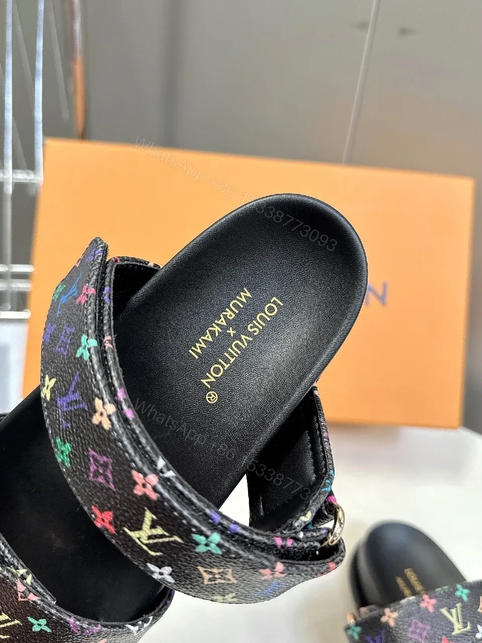 View 6 of Rainbow LV-Inspired Sandals: All-Day Comfort Luxury