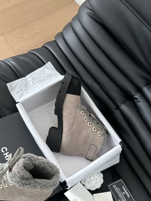 View 5 of CozyShear Combat Boots: Luxe, All-Weather, Urban Style