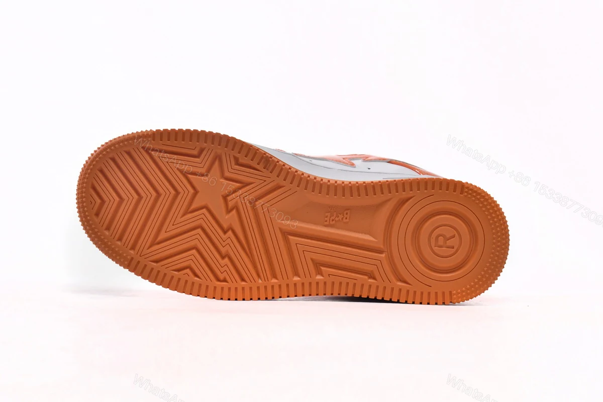 View 8 of Cheap Fake Bape Sta Low White Orange 1H70-191-001(BapeSta)