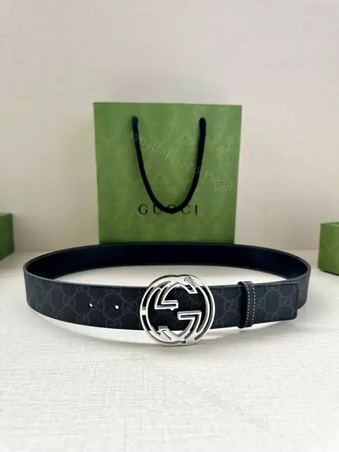 View 2 of GUCCI BELT WITH INTERLOCKING G BUCKLE 3.8CM – B106