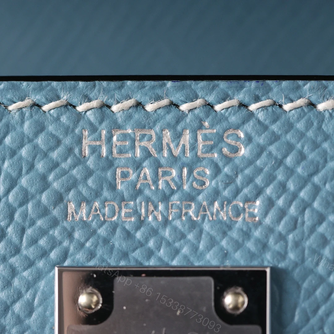 View 28 of 高仿Hermes*Kelly25Epsom牛皮牛仔藍銀扣/純手工