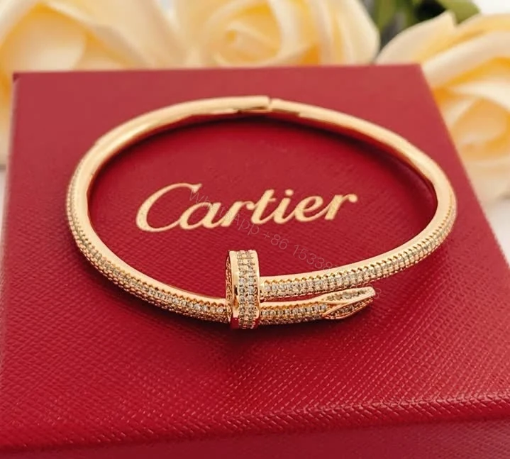 View 7 of Cartier Juste un Clou Replica Full Pavé Bracelet