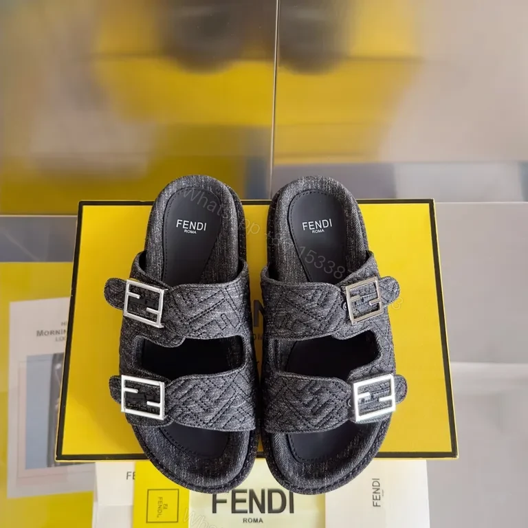 Chic Fendi Velvet Dual-Buckle Sandals: All-Day Comfort — view 2