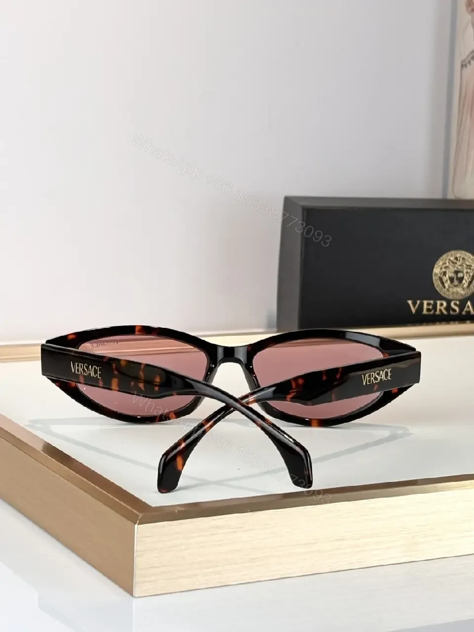 View 4 of Black Acetate Polarized Sunglasses – Luxury Rounded Silhouette, UV400 protection