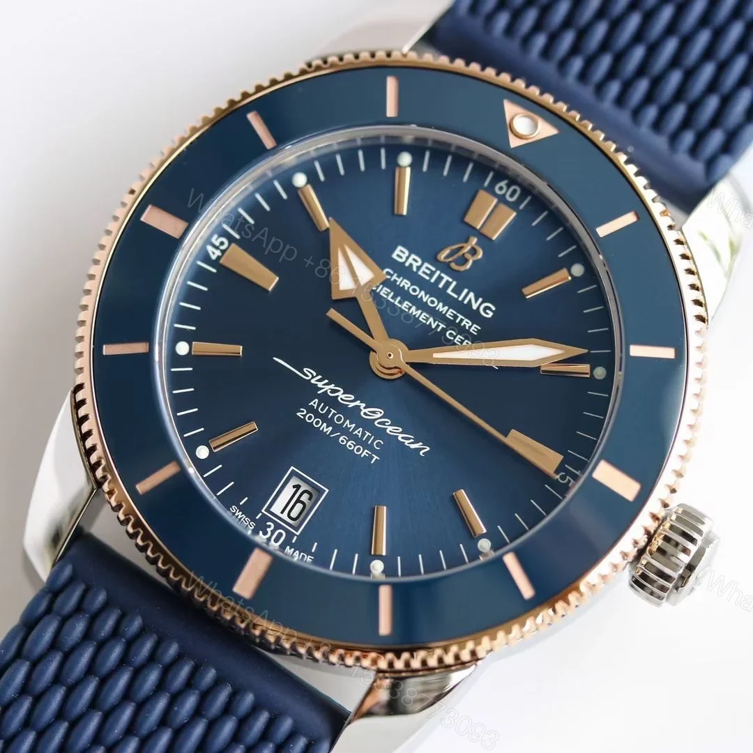 View 2 of Breitling Superocean Heritage Two Tone Blue Replica 42MM Premium Rubber Strap Edition UB2010161C1S1