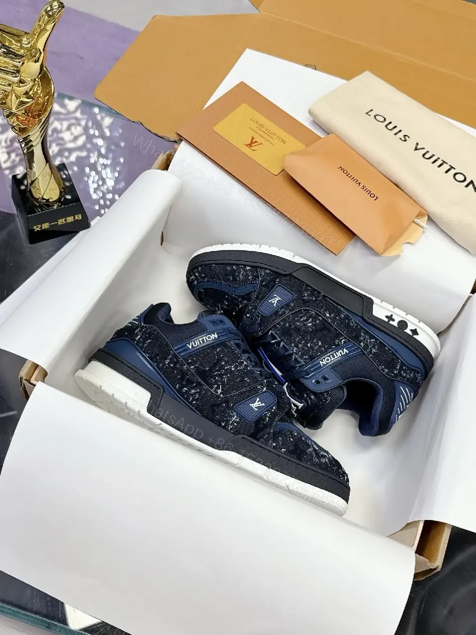 View 4 of Dark Marble-Accented Sneakers: Minimal Luxury High-Tops