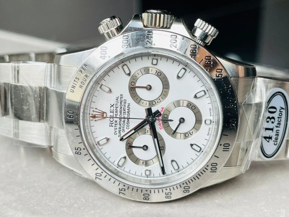 View 3 of Rolex Daytona 116500 DAYTONA 1:1 Best Edition CF 904L SS Case and Bracelet White Dial Silver bezel SA4130