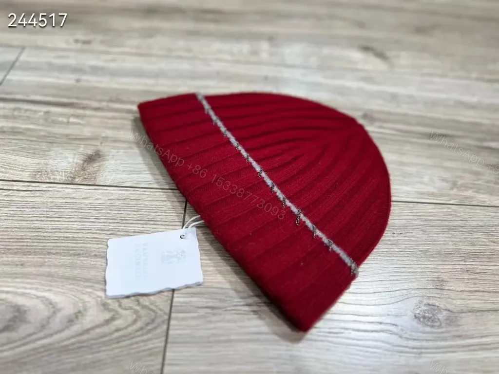 View 4 of Taupe Knit Beanie: Premium Ribbed Warmth, Unisex Style