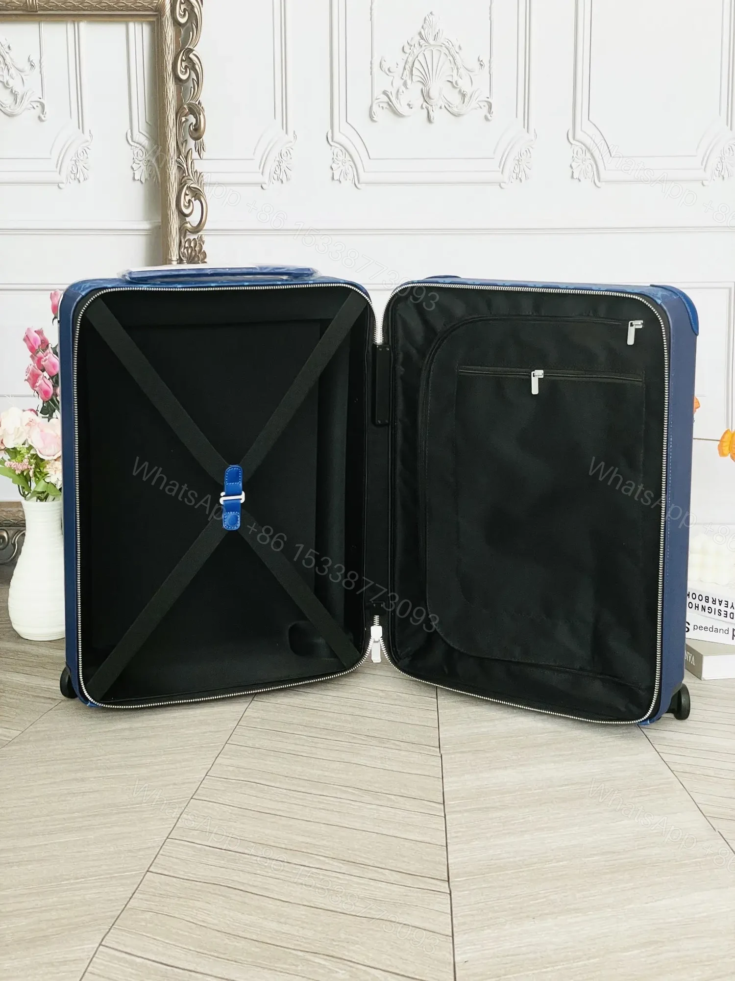 View 2 of Louis Vuitton Horizon 55 rolling suitcase Aistinctive Artistic Pattern