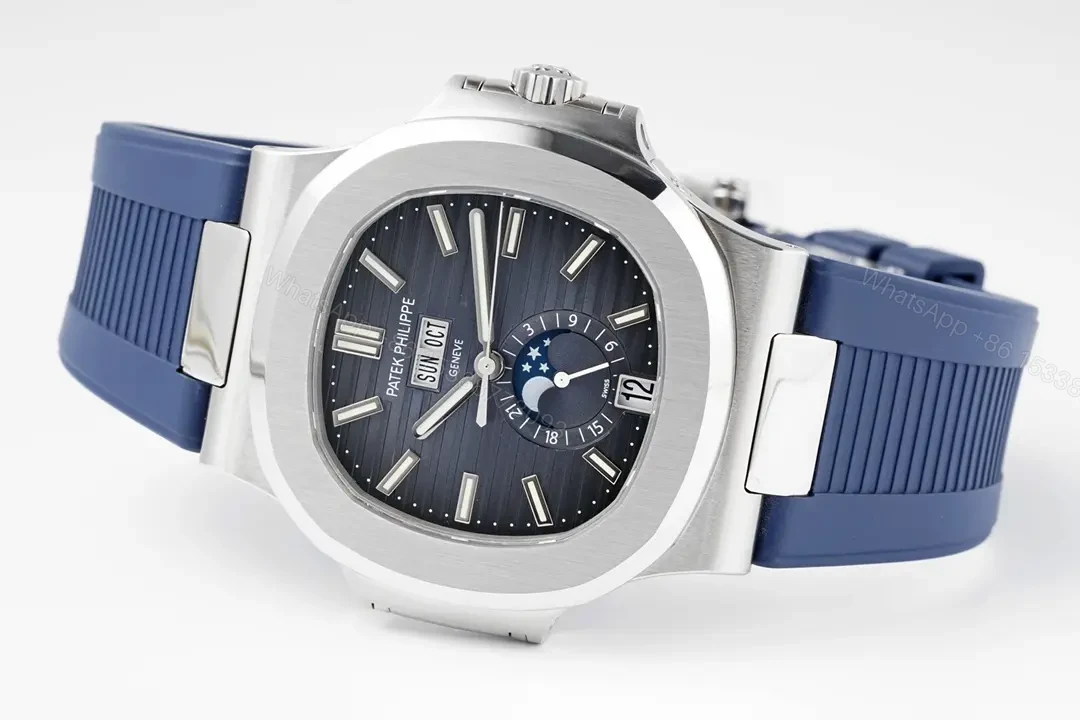 View 5 of MP Factory Patek Philippe Blue Nautilus Rubber Watch