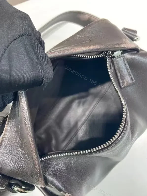 View 8 of Compact Leather Crossbody: Sleek Structured Luxury Bag