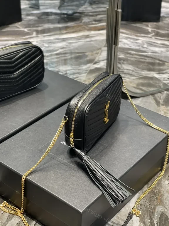 View 5 of Chic Quilted Crossbody Bag with YSL Hardware
