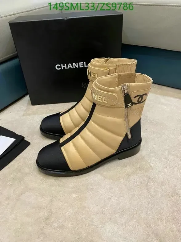 View 11 of Chanel Mid-Heel Boots ZS97 in Cowhide and Sheepskin