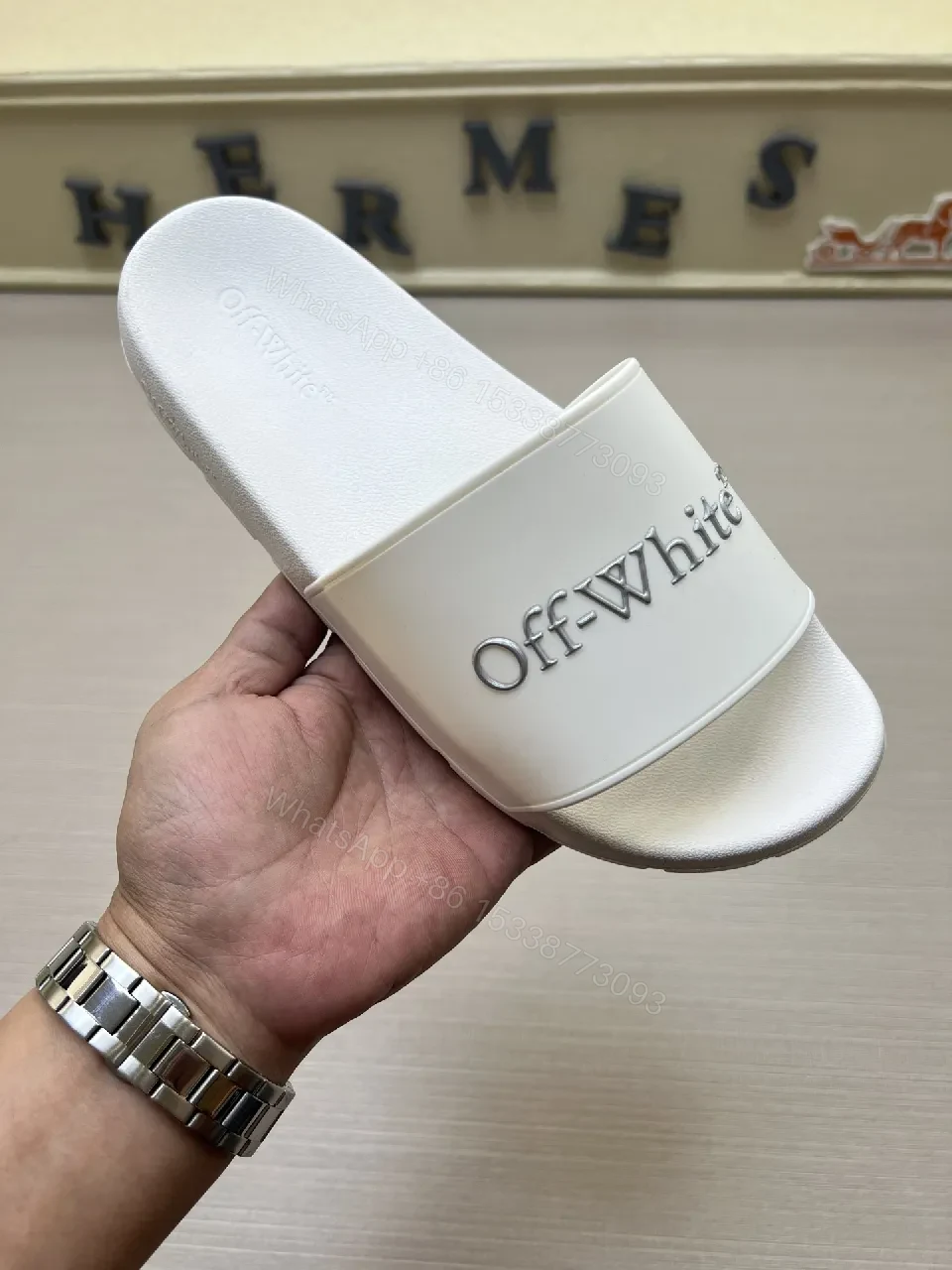 View 3 of Bold Minimalism White Slide: Comfort & Contemporary Style