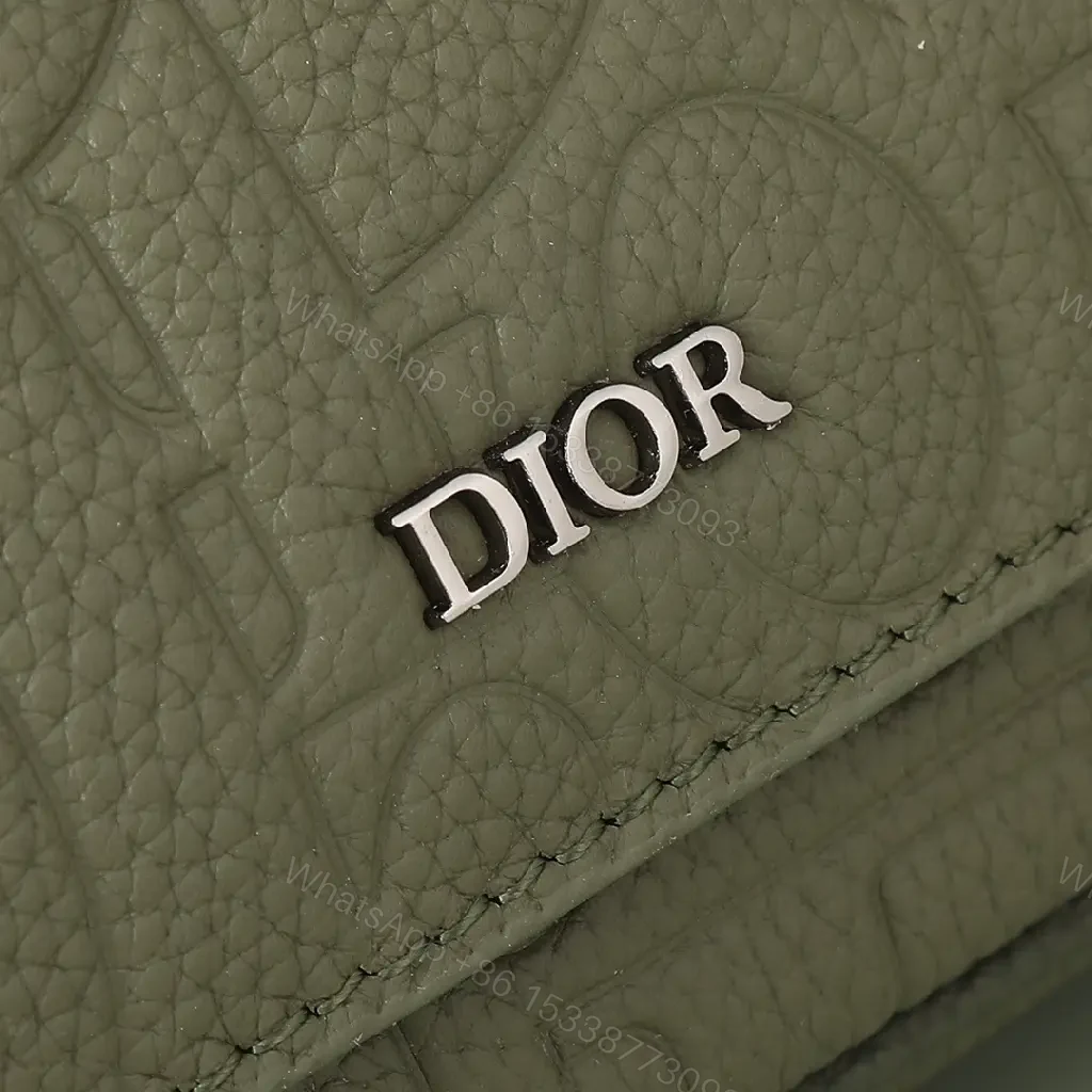 View 4 of Olive Embossed Leather Crossbody: Modern Chic, Compact