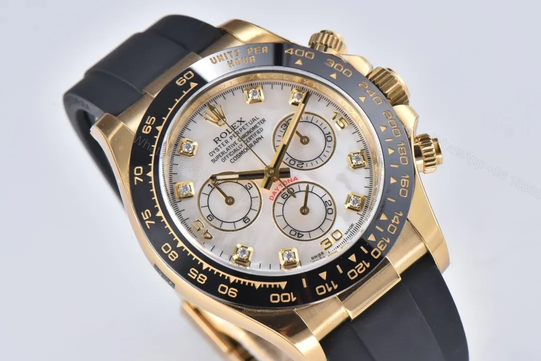 View 5 of BP Factory Clean Factory – **Rolex Gold Daytona Black Rubber Strap