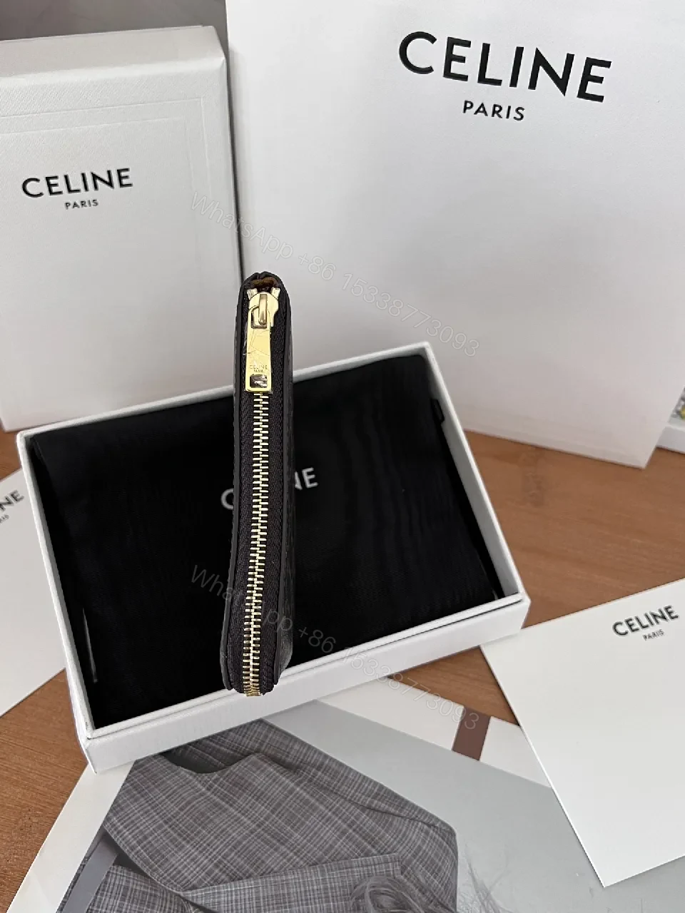 View 6 of Monogram Elegance Wallet: Subtle Pattern, Compact Luxury