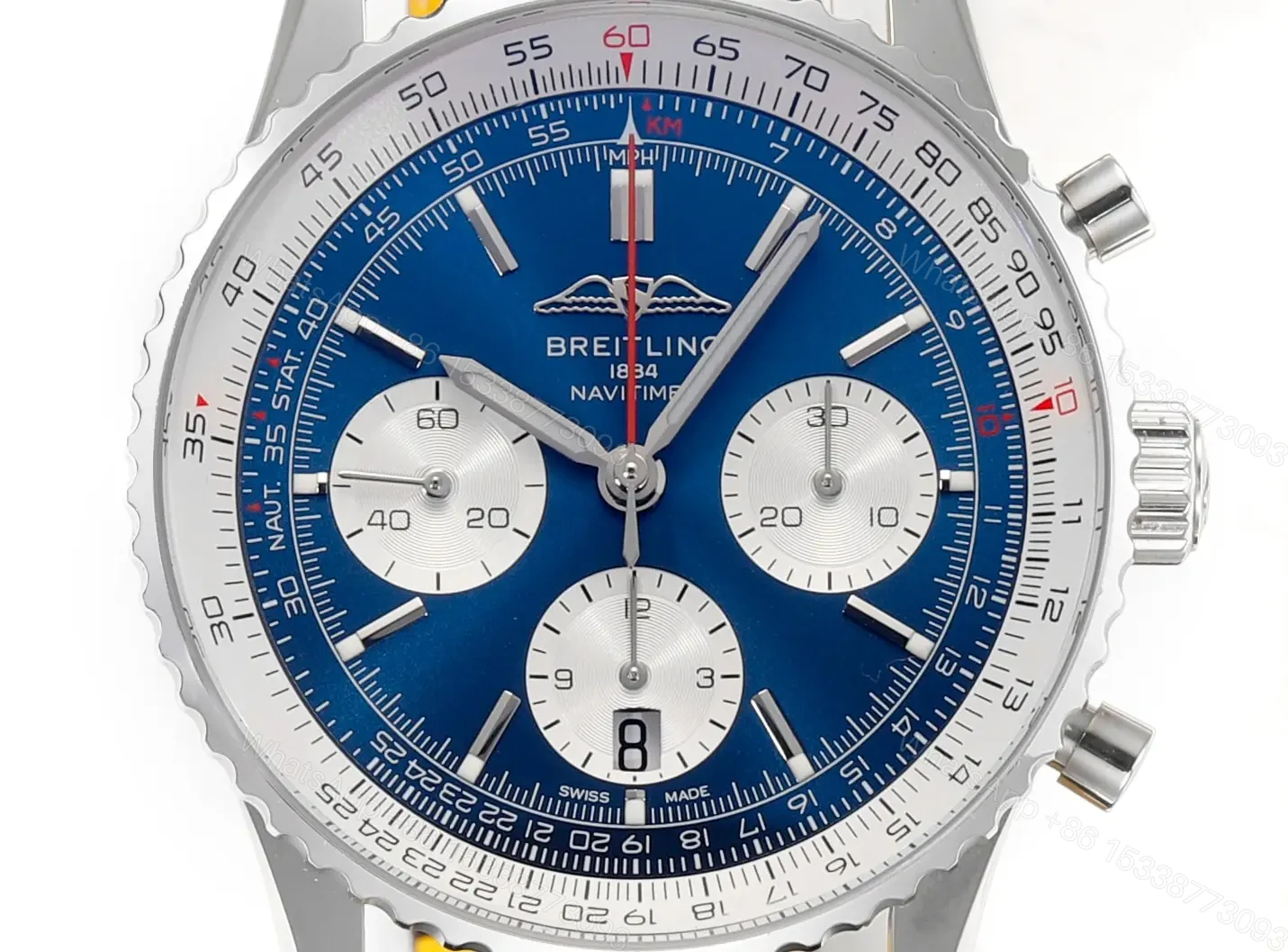 View 2 of Breitling Navitimer B01 Chronograph 43 Stainless Steel Luxembourg AB01382D1C1P1