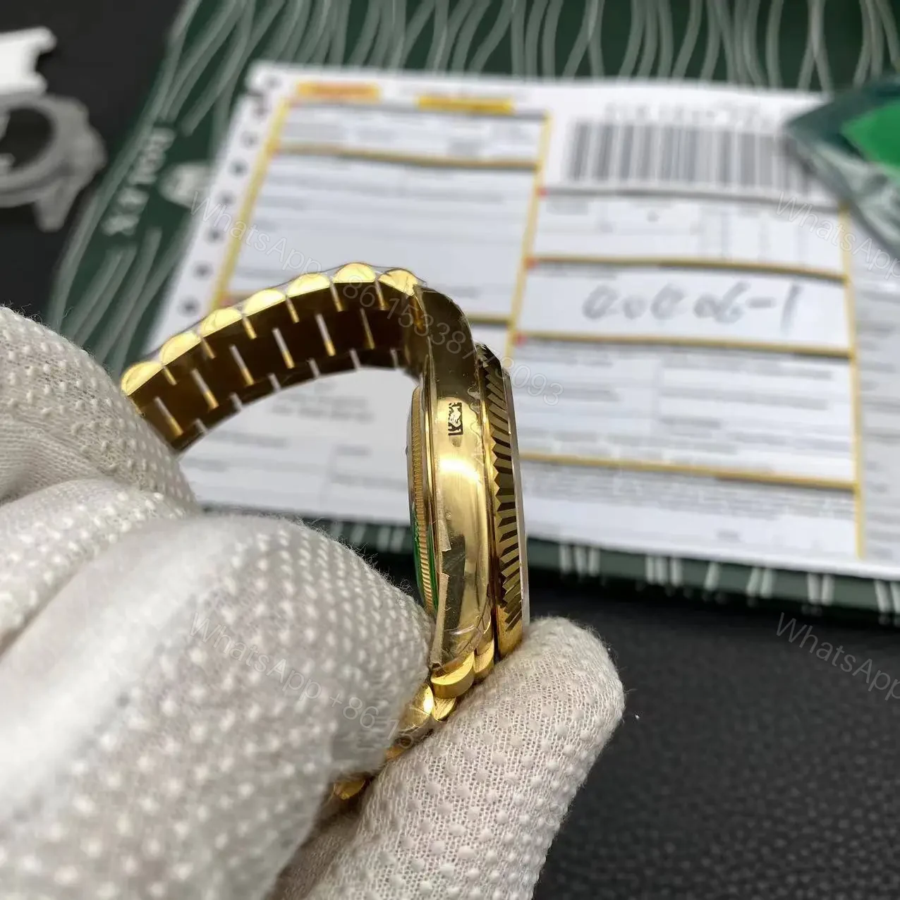 View 7 of Rolex Day Date Yellow Gold Replica Super Clone Model