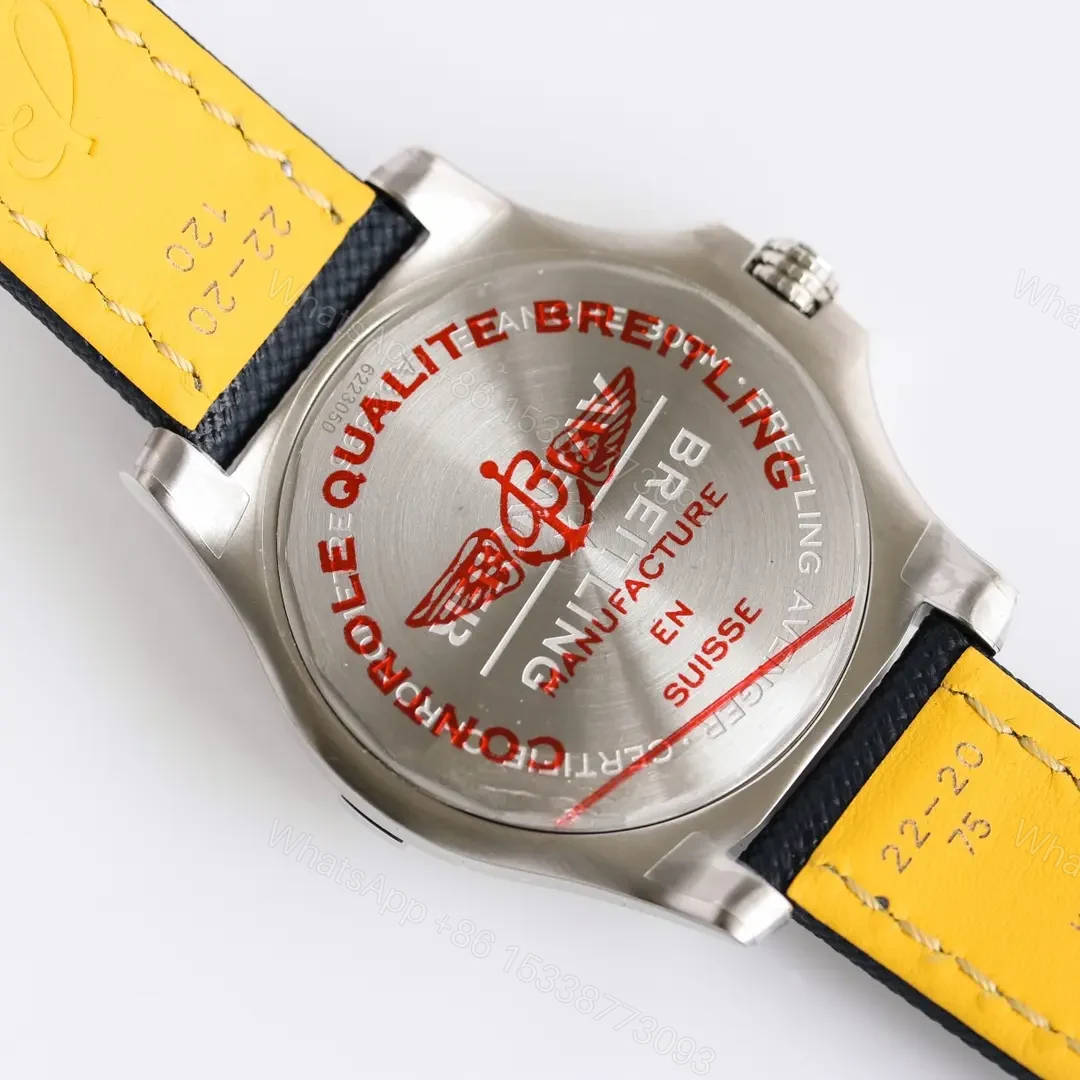 View 4 of V7 Factory Breitling Avenger Automatic GMT 45 – Blue Dial with Stainless Steel Case and Black Strap