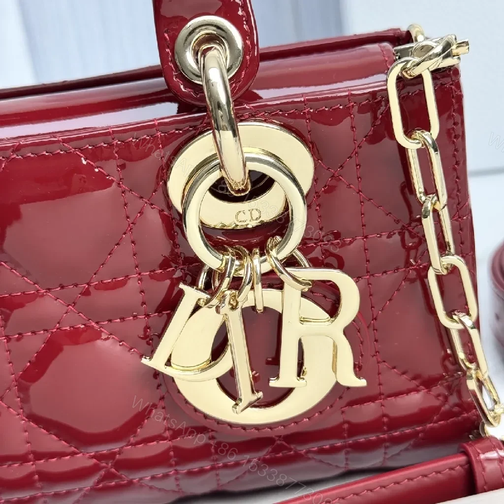 View 4 of Burgundy Patent Mini Satchel: Luxe Structured Charm