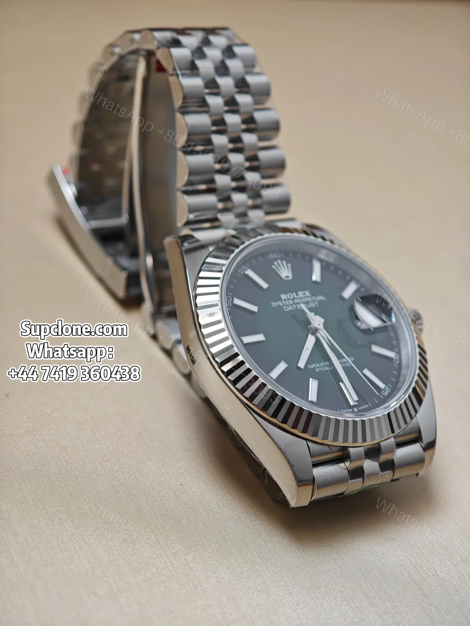 View 9 of Rolex Super Clone Watches 1:1 DateJust 41 m126334 Smoked Green