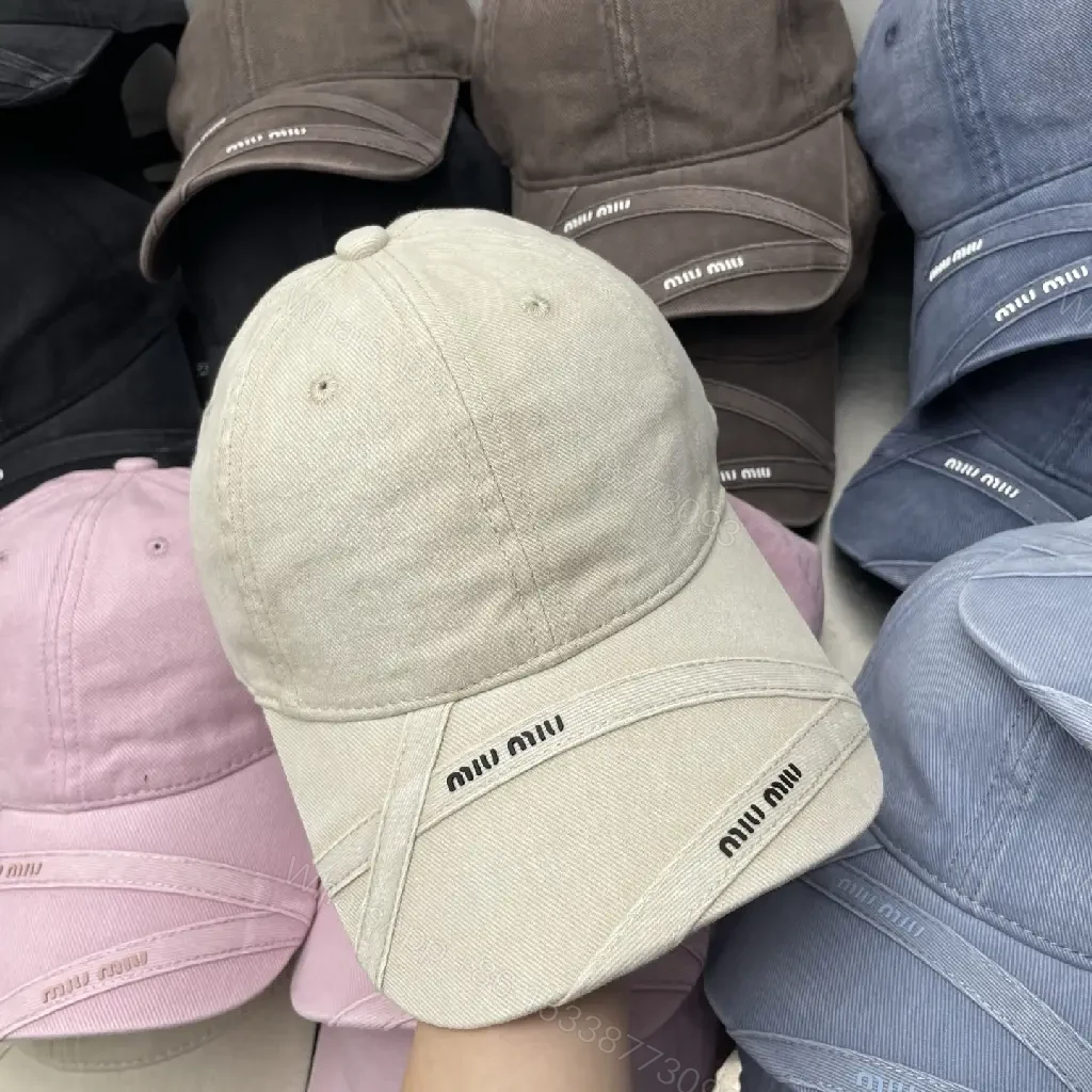 View 2 of Pastel Six-Panel Cap with Curved Brim and Logo Band