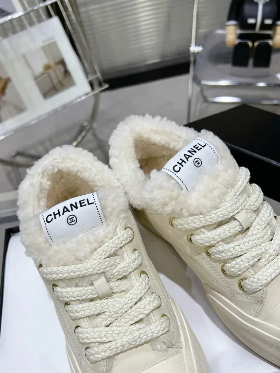 View 7 of Premium Cozy-Side Winter Sneakers: Chanel-Inspired Comfort