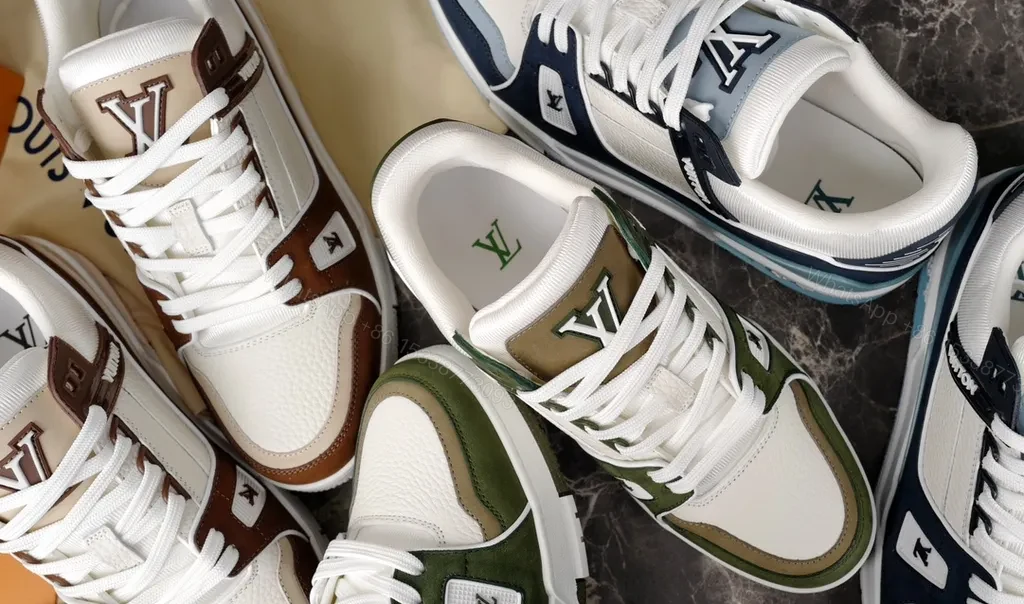 View 7 of White Olive LV-Style High-Tops: Leather, Suede, All-Day Comfort