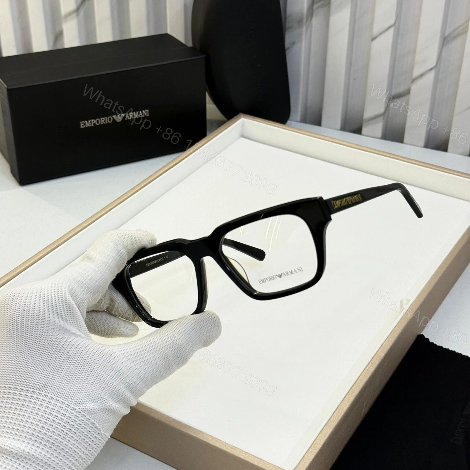 View 2 of Emporio Armani Full Rim Frame Eyeglasses – Grey