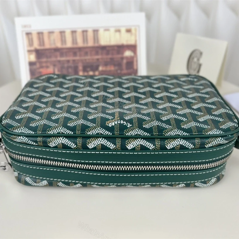 View 9 of 高仿Goyard*CAPVEP3相機郵差包綠色小號免檢版