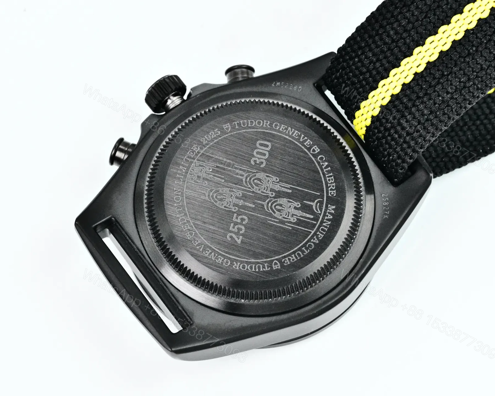 View 8 of Tudor FXD Chronograph Black Dial Yellow Stripe Strap Premium 43MM TUD-FXD-YLW-43