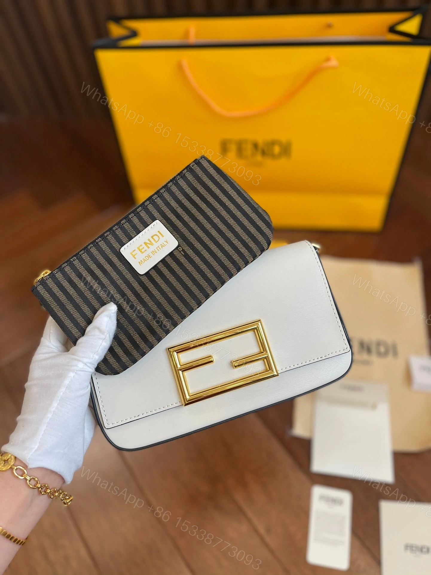 Fendi Wallet On Chain With Pouches Bags — view 1