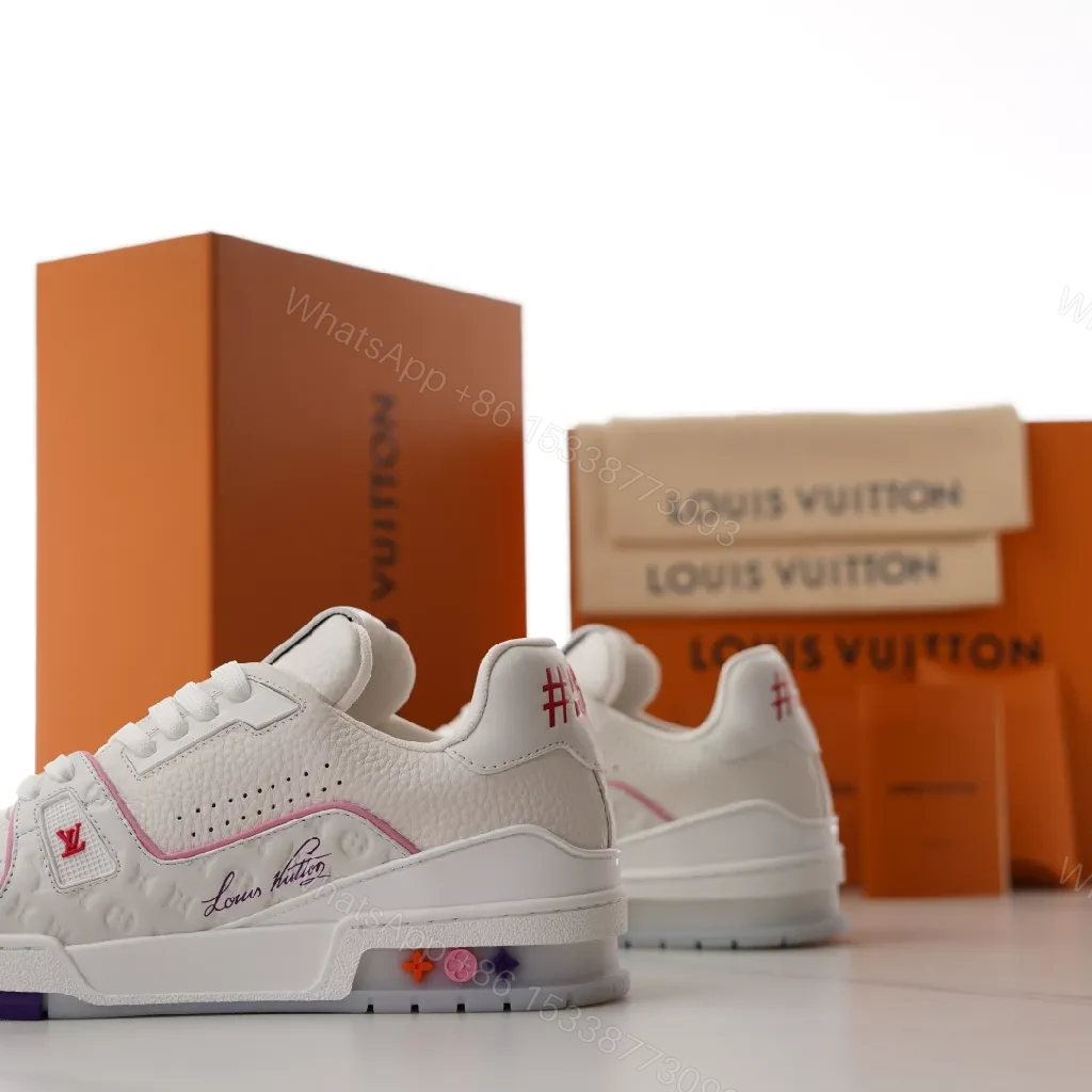 View 6 of White Leather Low-Top Sneaker with Subtle Accents