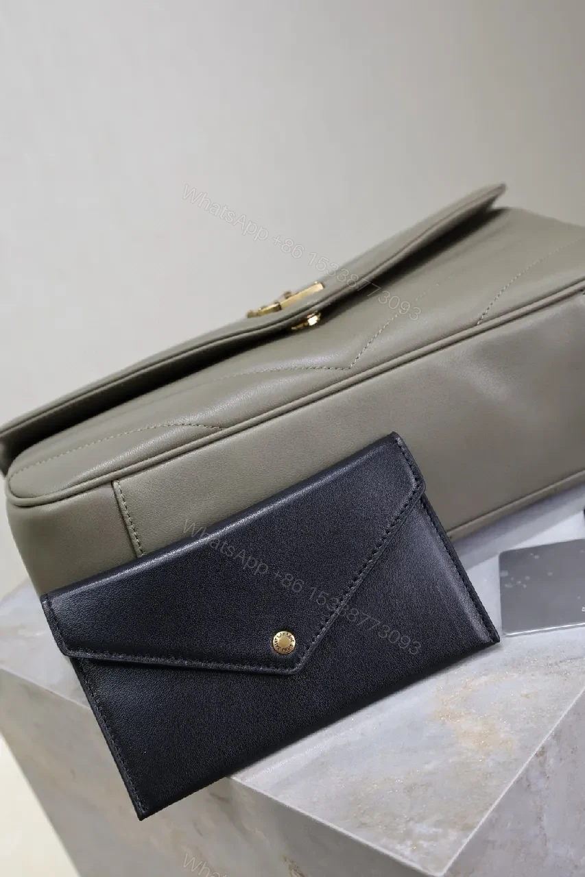 View 2 of Soft Taupe Quilted Shoulder Bag with Gold Hardware Set
