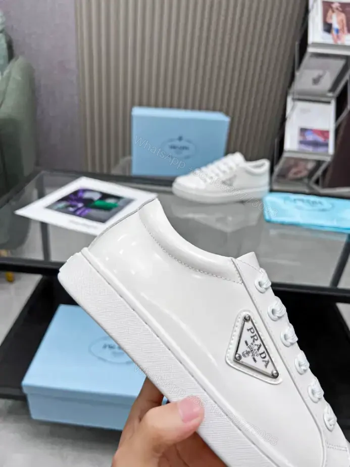 View 6 of PRADA BRUSHED LEATHER SNEAKERS – PRD045