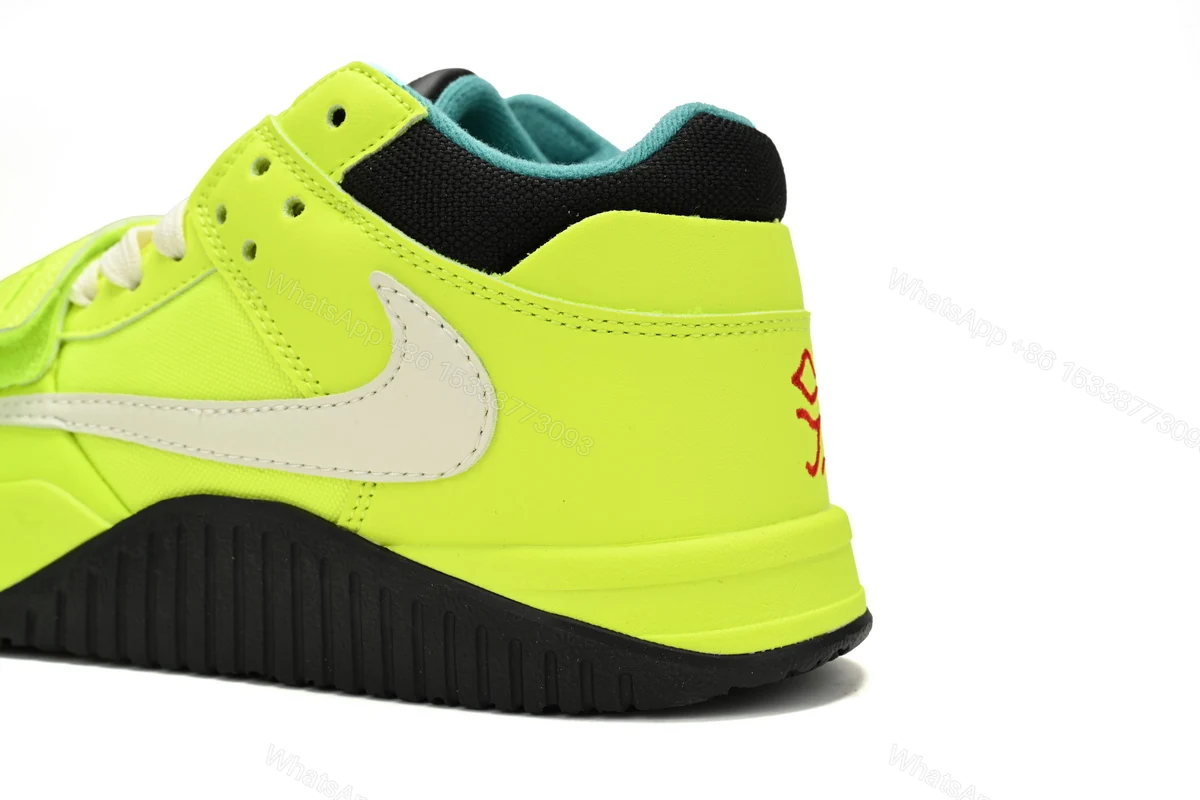 View 8 of Travis Scott x Jordan Cut The Check Nice Kicks Fluorescent Green FZ8117-309