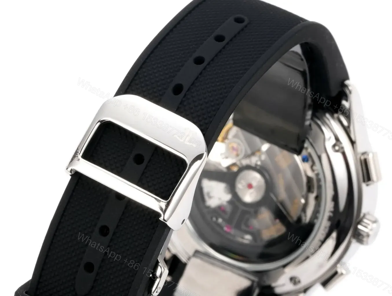 View 8 of Jaeger LeCoultre Black Chronograph Watch Rubber Strap Ultimate 42MM JLC-POL-CHRONO-BLK-RUB-42