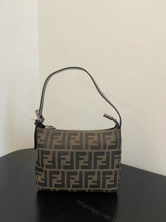 Compact Fendi-Inspired Monogram Shoulder Bag: Structured Chic — view 1