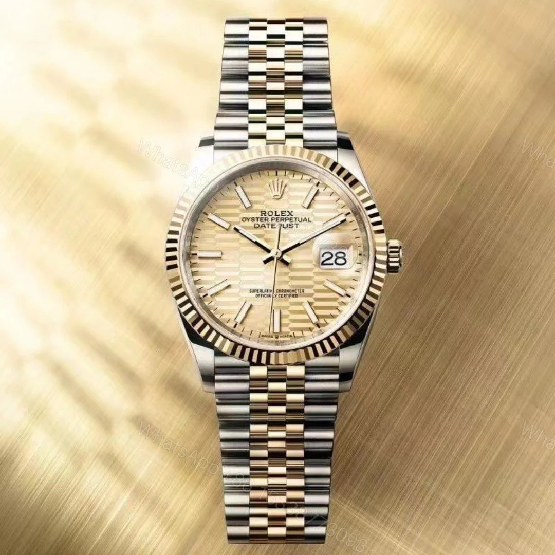 View 4 of Rolex Oyster Datejust Oystersteel Gold Fluted Dial Yellow Gold 36Mm