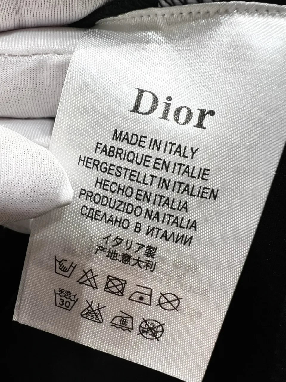 View 9 of Black Cotton Tee — Subtle Luxury Graphic Top